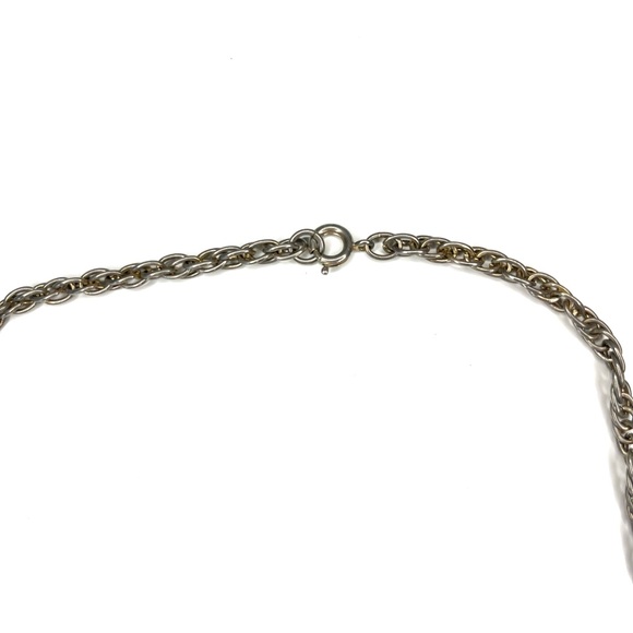 • the vtg gold & silver tone chain necklace - Picture 7 of 7
